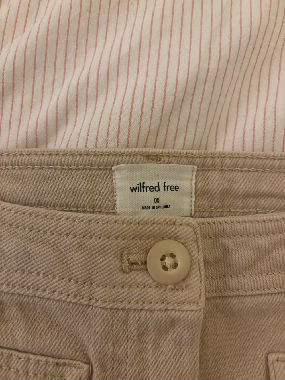Aritzia Wilfred Free Beige/Tan High-Rise Trousers